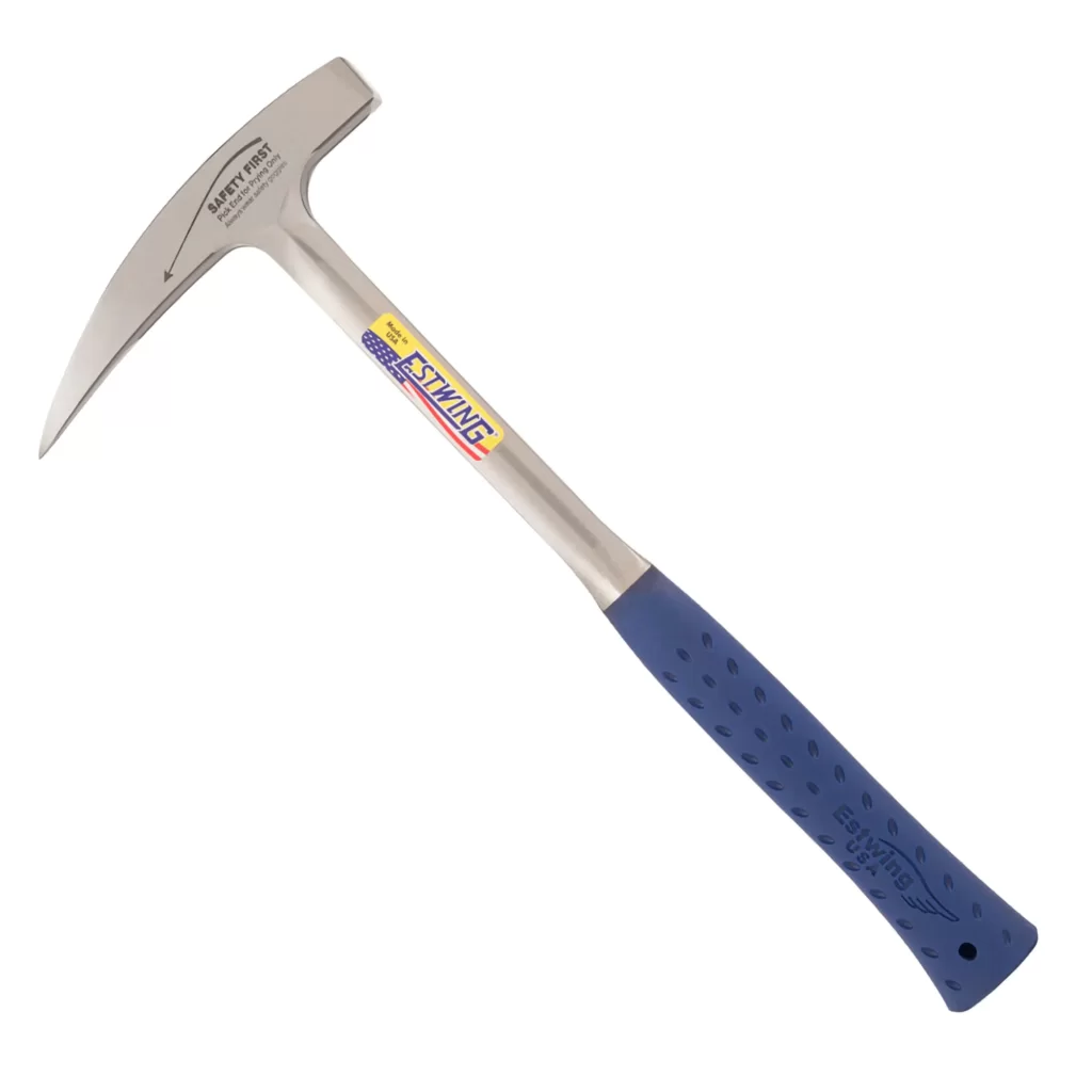 Estwing Geologenhammer / Pickhammer mit blauem Vinylgriff, lange Ausführung E3-23LP