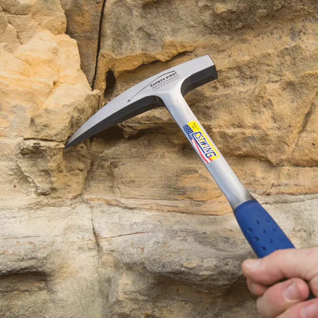 Estwing Geologenhammer / Pickhammer mit blauem Vinylgriff E3-22P