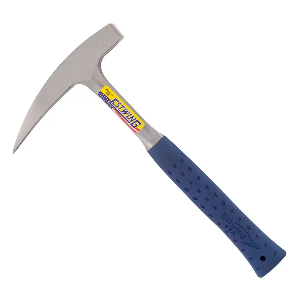 Estwing Geologenhammer / Pickhammer mit blauem Vinylgriff E3-22P