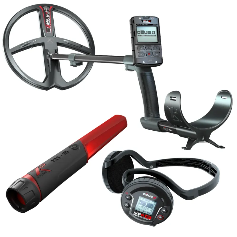 XP DEUS 2 II 28 FMF RC WS6 ST Metalldetektor, 28cm Suchspule, WS6 ST Funkkopfhörer + Gratis MI6 (DEUS2-28FMFRCWS6GE)
