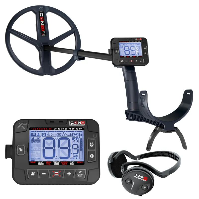 XP IconX WSA ST Metalldetektor, 28cm Suchspule, WSA ST Kopfhörer, kabellos, FMF Multifrequenz (ICONX-28FMFRCWSAST)