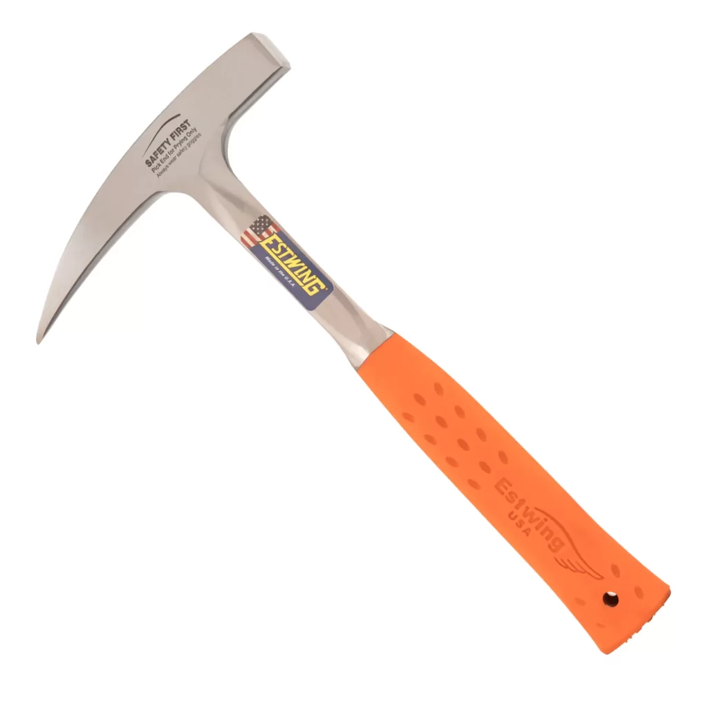 Estwing Geologenhammer / Pickhammer mit orangem Vinylgriff EO-22P